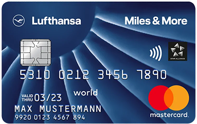 Miles & More Kreditkarte Blau zum Meilen sammeln