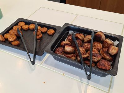 Frikadellen und Falafel