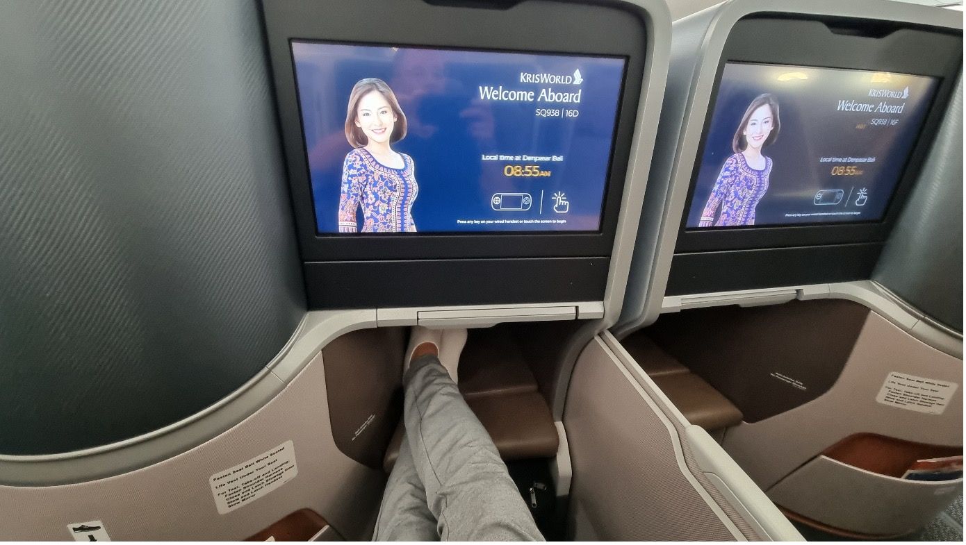 Business Class Sitze in der Boeing 787 von Singapore Airlines