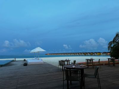Die Terrasse vor dem Restaurant