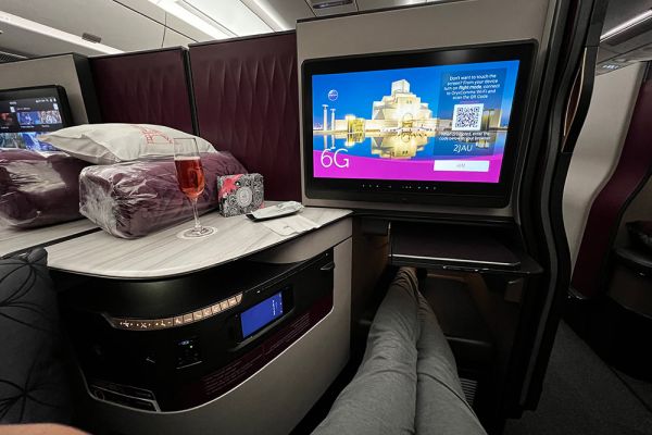 Qatar Business Class QSuite im A350 - Sitz 6G