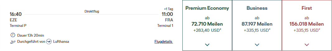 Juni 2025: First Class EZE - FRA