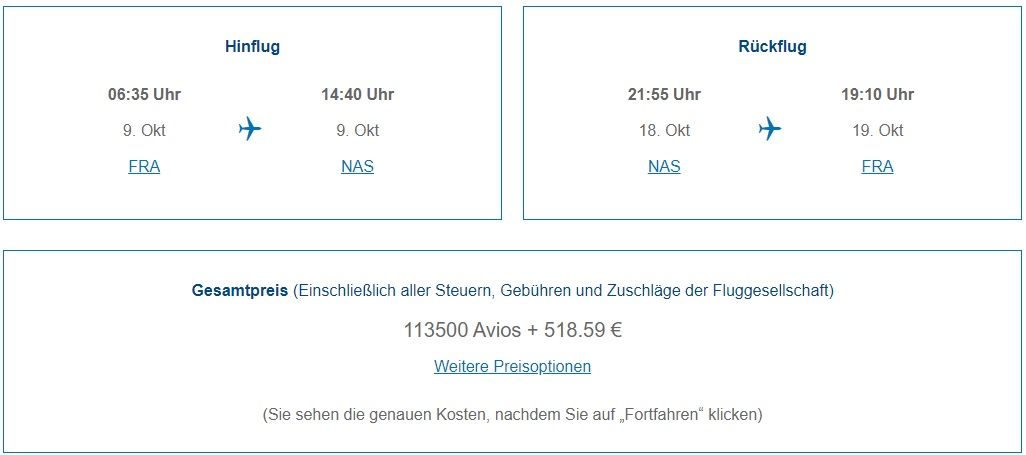 British Airways in der Premium Economy von Frankfurt nach Nassau
