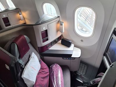 Qatar Airways Business Class Boeing 787-9 Sitz