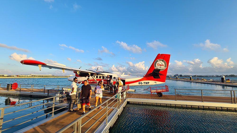 Ankunft am Terminal in Malé