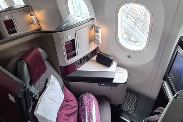Qatar Airways Business Class Boeing 787-9 Sitz