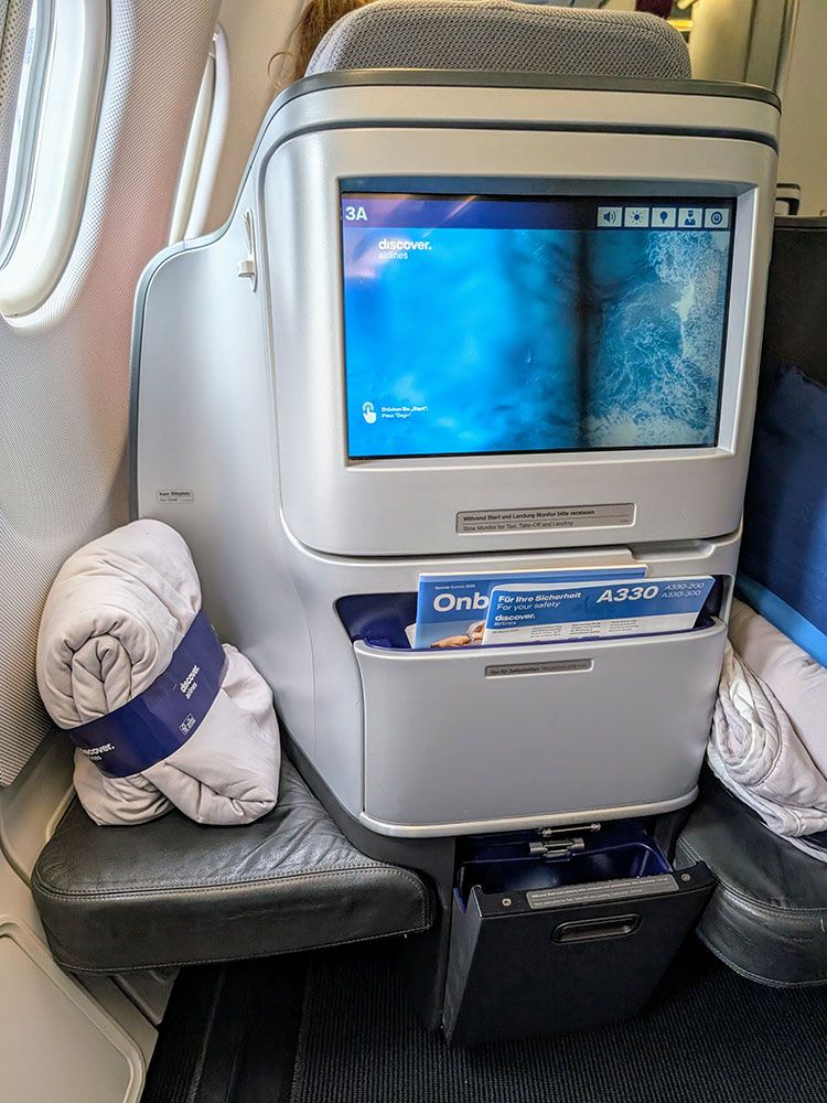 Sitz 3A Discover Airlines A330 Business Class
