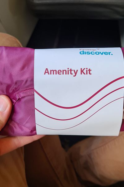 Amenity Kit in der Eurowings Discover Business Class
