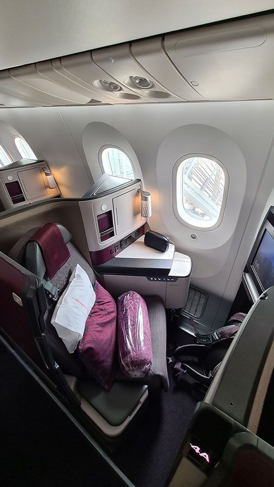 Qatar Airways Business Class Boeing 787-9 Sitz