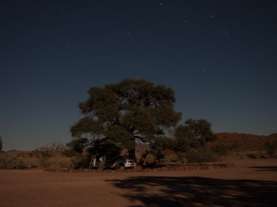 Aubures Campsite bei Nacht