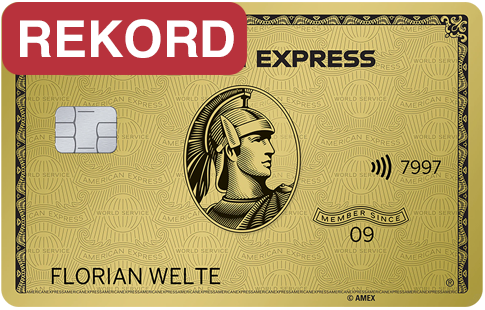 American Express Gold mit Rekord-Bonus