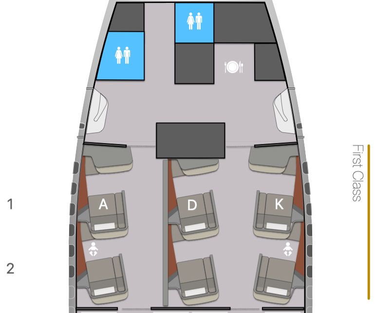 Qatar Airways First Class Layout Boeing 777-300ER