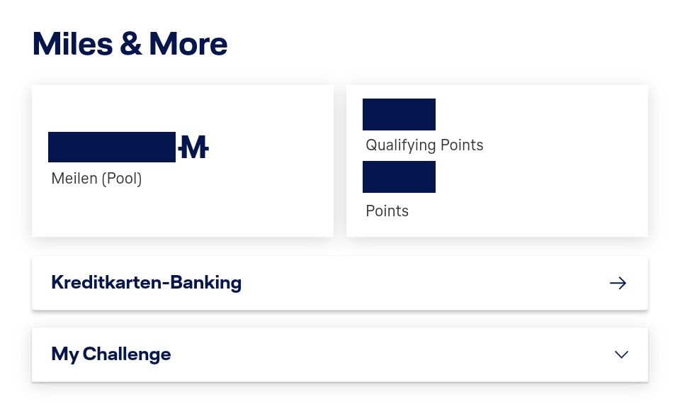 Miles & More Kreditkarten Integration in die App