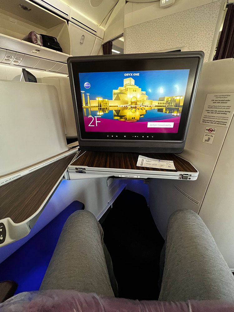 Qatar Airways Business Class - Beinfreiheit