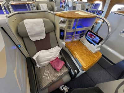 Emirates Business Class - Sitz 7E