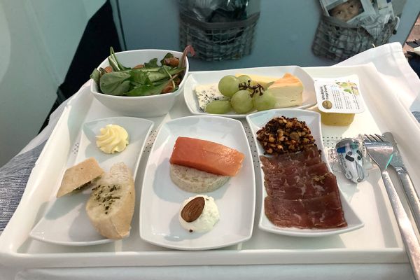 Essen in der Condor Business Class