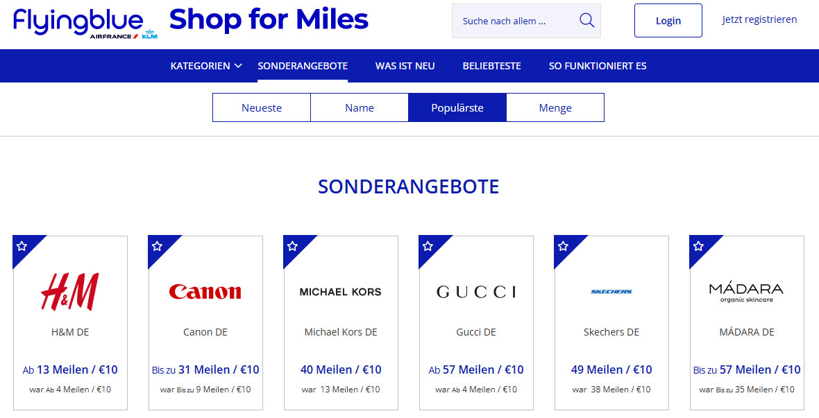 Shop for Miles
