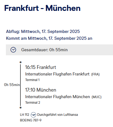 Frankfurt - München im Dreamliner