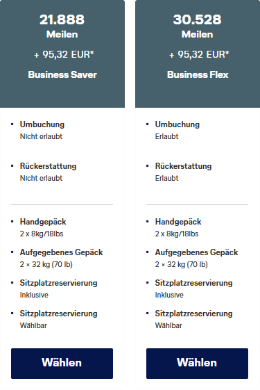 Frankfurt - München im Dreamliner - Tarife