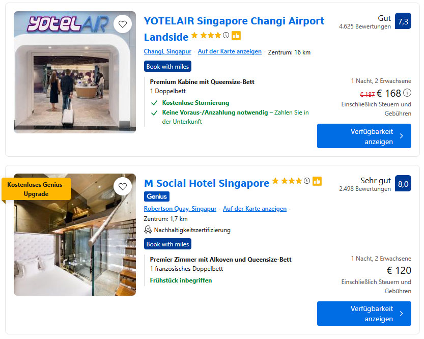 Miles & More Meilen bei booking.com einlösen