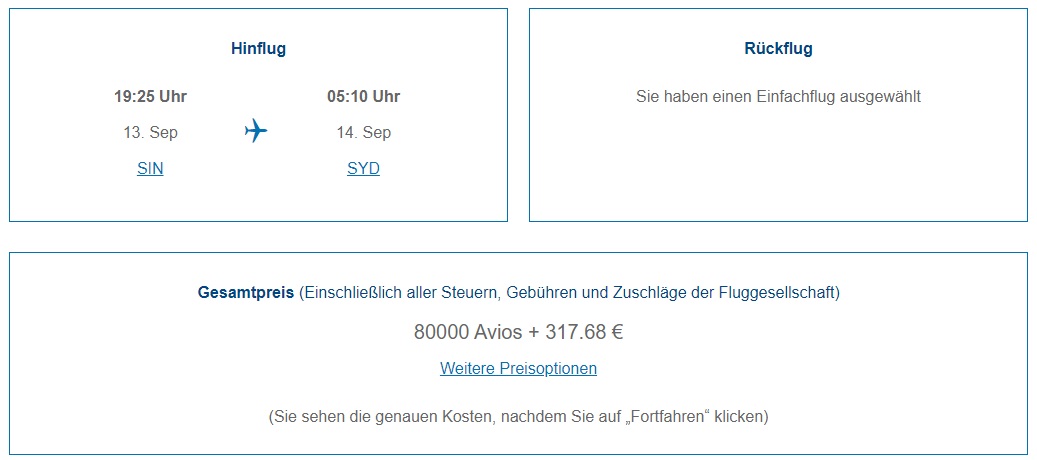 SIN - SYD mit British