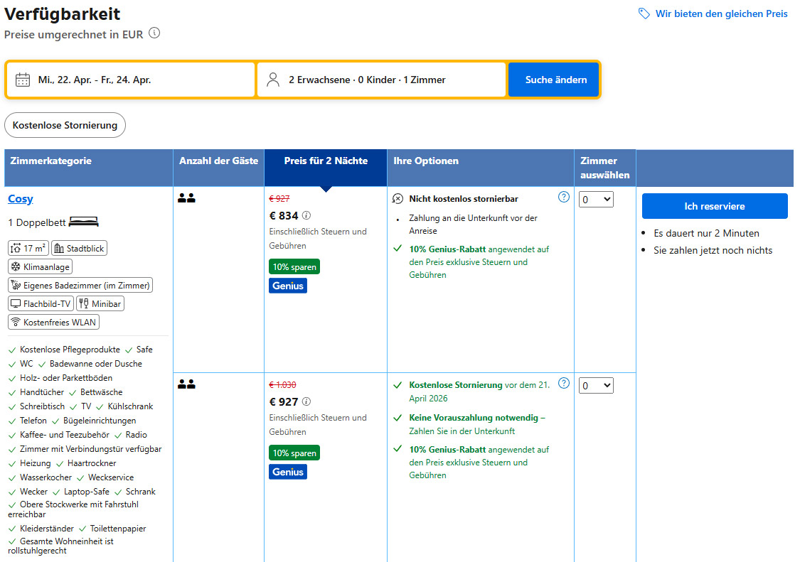The Hotel Collection Preise im Vergleich - booking.com