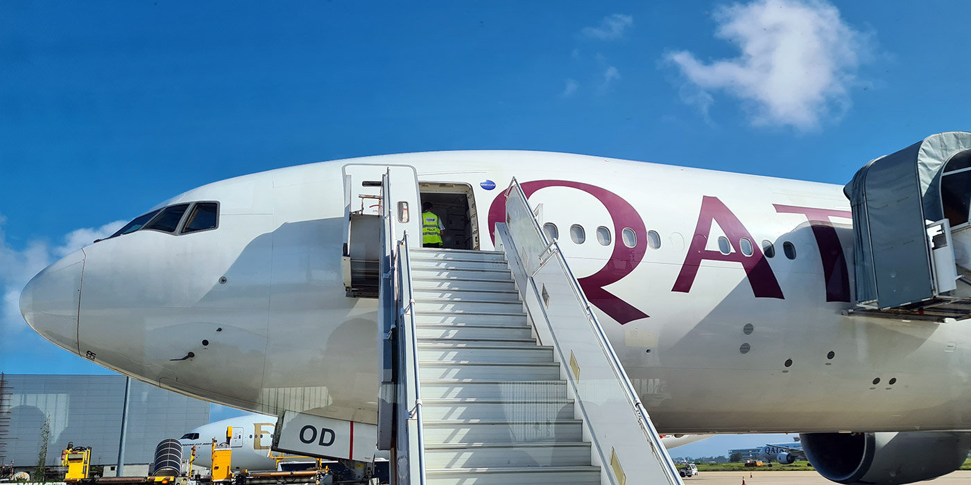 Boeing 777-300ER von Qatar Airways mit First Class