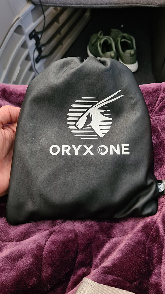 Kopfhörer in der First Class von Qatar Airways