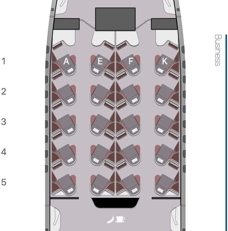 Qatar Airways Business Class Seatmap B787