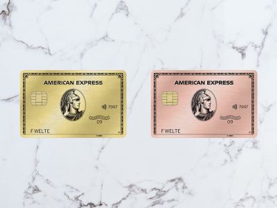 American Express Gold Kreditkarte aus Metall zum Meilen sammeln