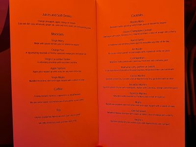 Emirates Business Class A380 - Cocktails