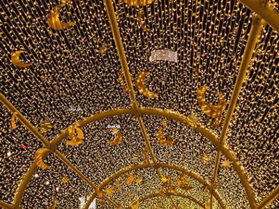 Lichtertunnel am Souk der Dubai Mall