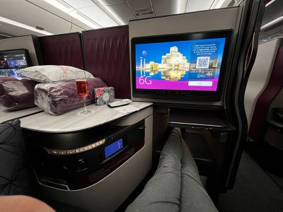 Qatar Business Class QSuite im A350 - Sitz 6G